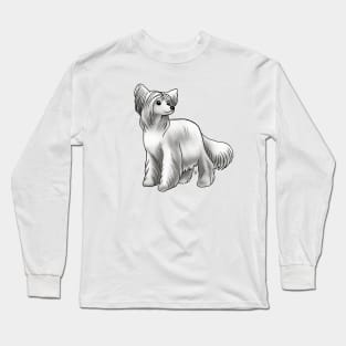 Dog - Chinese Crested - Powderpuff - White Long Sleeve T-Shirt